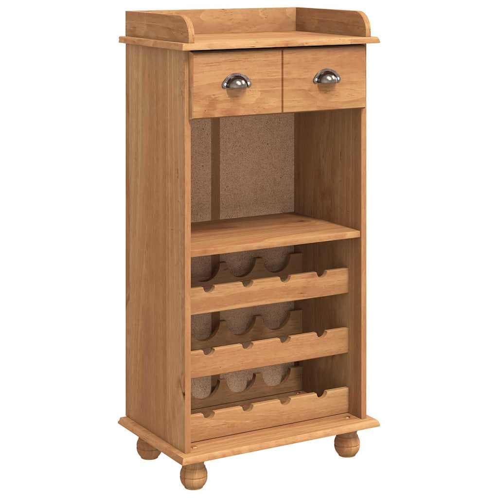 vidaXL Armário de Vinho ASKIM Cera de Mel 57 x 37 x 114 cm