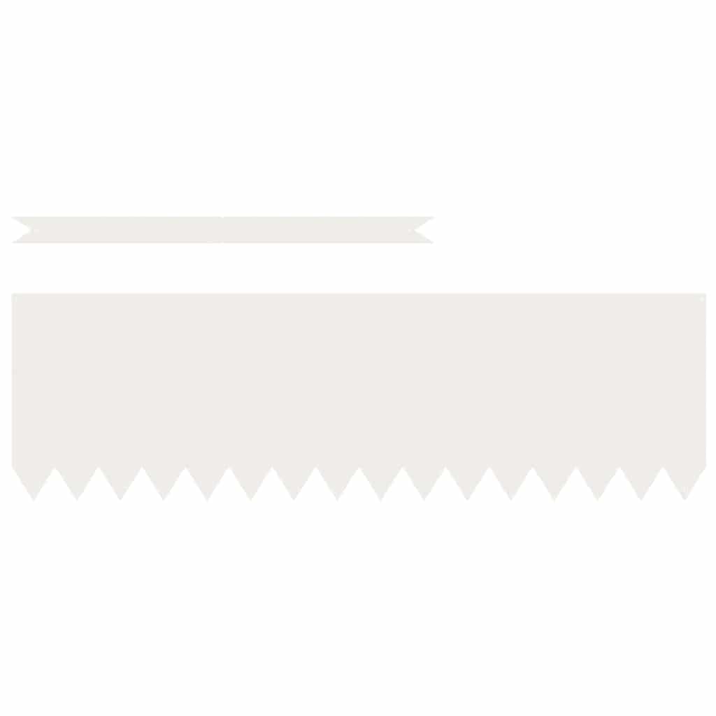 vidaXL Acabamento para Gramado 30 pcs Branco 100 x 0,05 x 30 cm