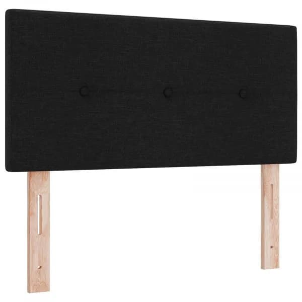 vidaXL Cabeceira Estofada Botonê Preta 80 cm Tecido - 1695541416