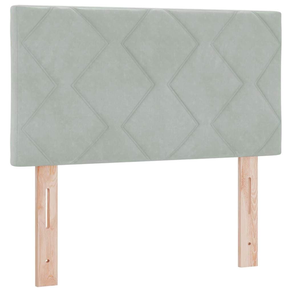 vidaXL Cabeceira Cinzento-claro 80 cm Veludo