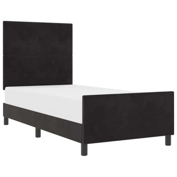 vidaXL Cama Preta 80x200 cm Veludo - 3500808867
