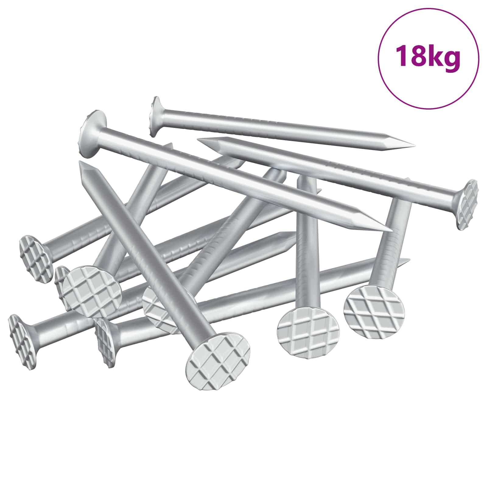 vidaXL Pregos para Madeira 100000 pcs Prateado Metal