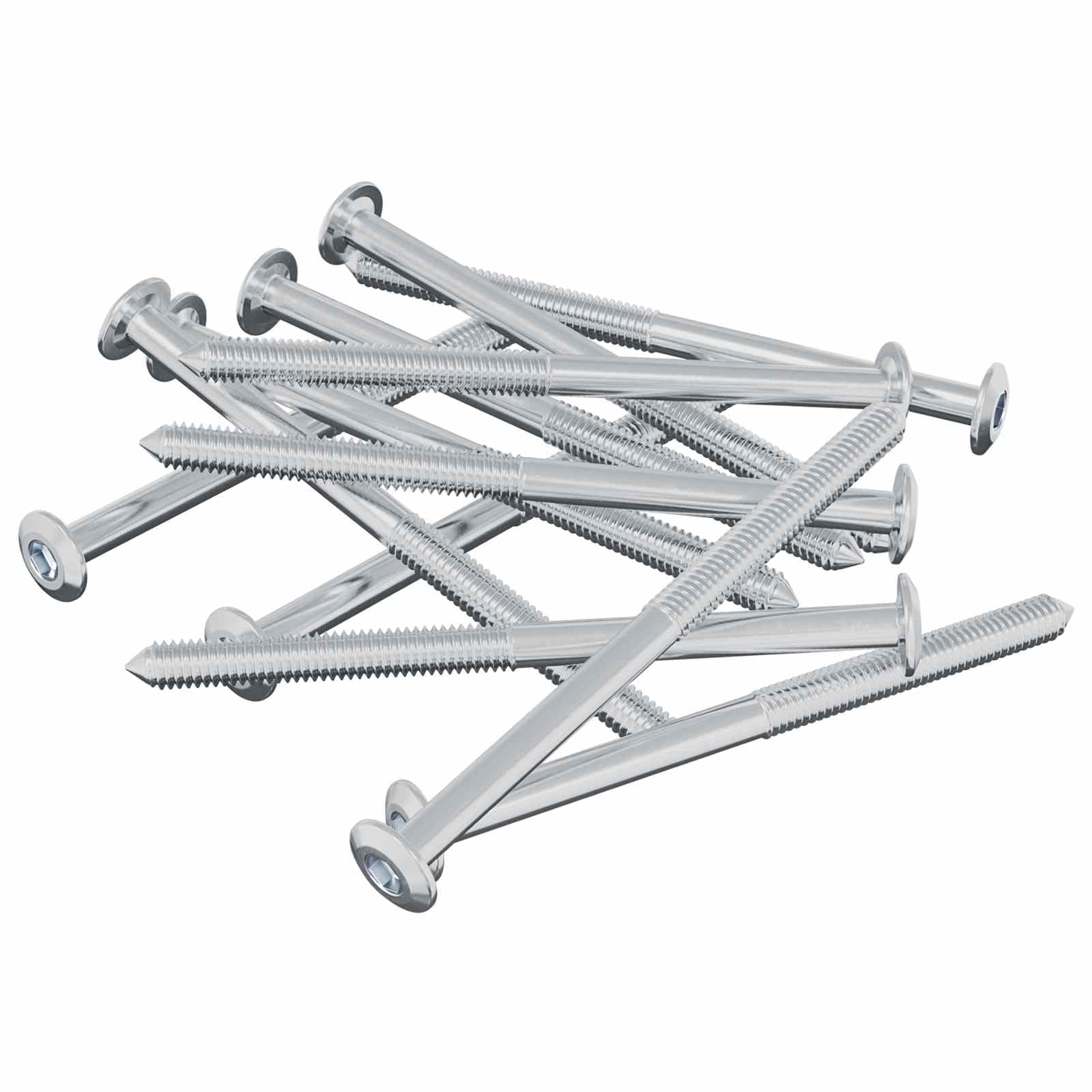 vidaXL Parafuso 1200 pcs Prateado M6 x 85 mm Aço