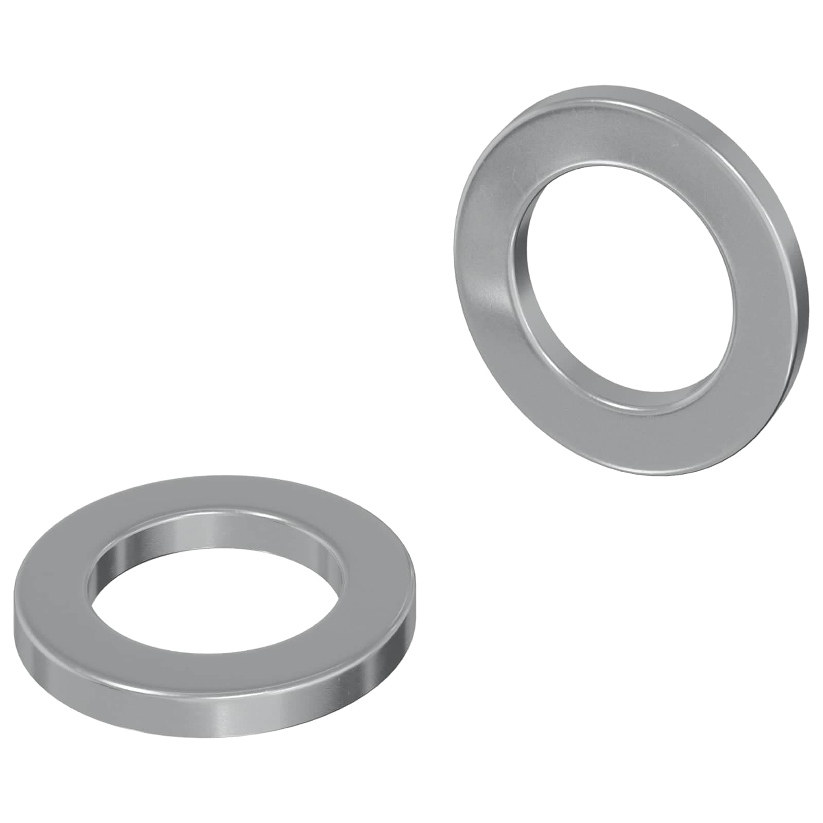 vidaXL Arruelas 2 pcs Prateado 10 x 10 x 1,2 mm Aço
