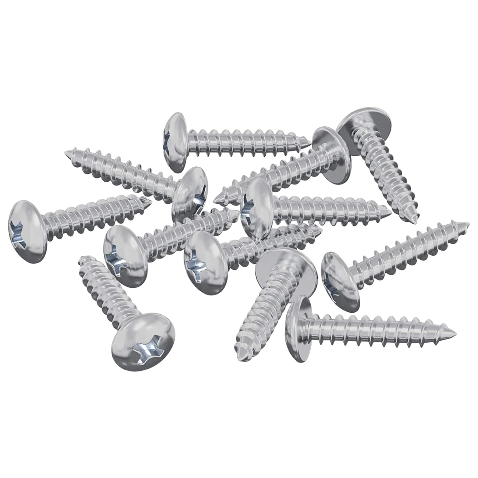 vidaXL Parafusos de Madeira 12 pcs Prateado M3,5 x 20 mm Aço