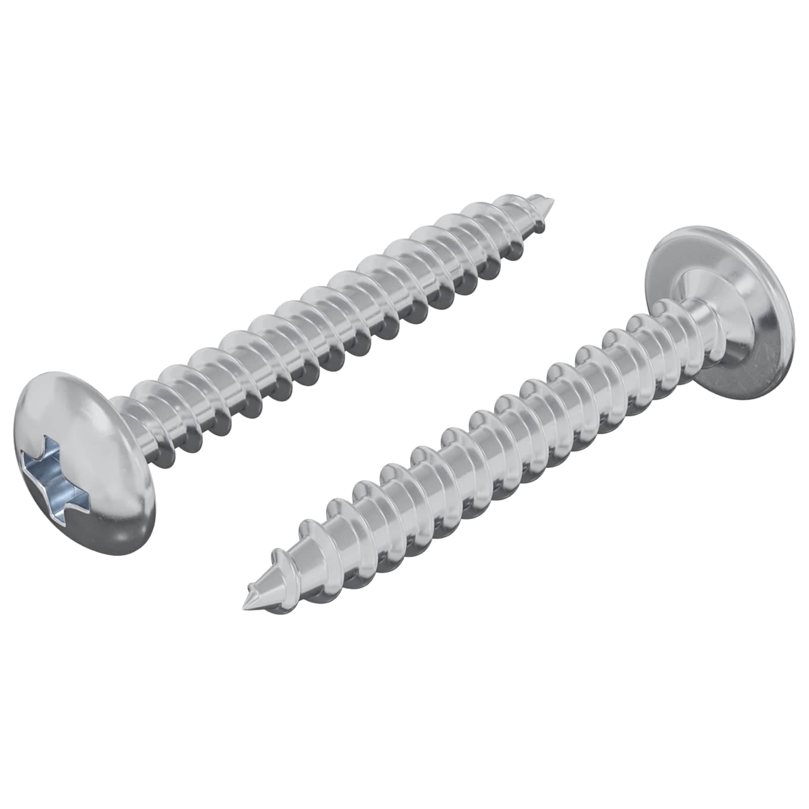 vidaXL Parafusos de Madeira 2 pcs Prateado M4 x 28 mm Aço