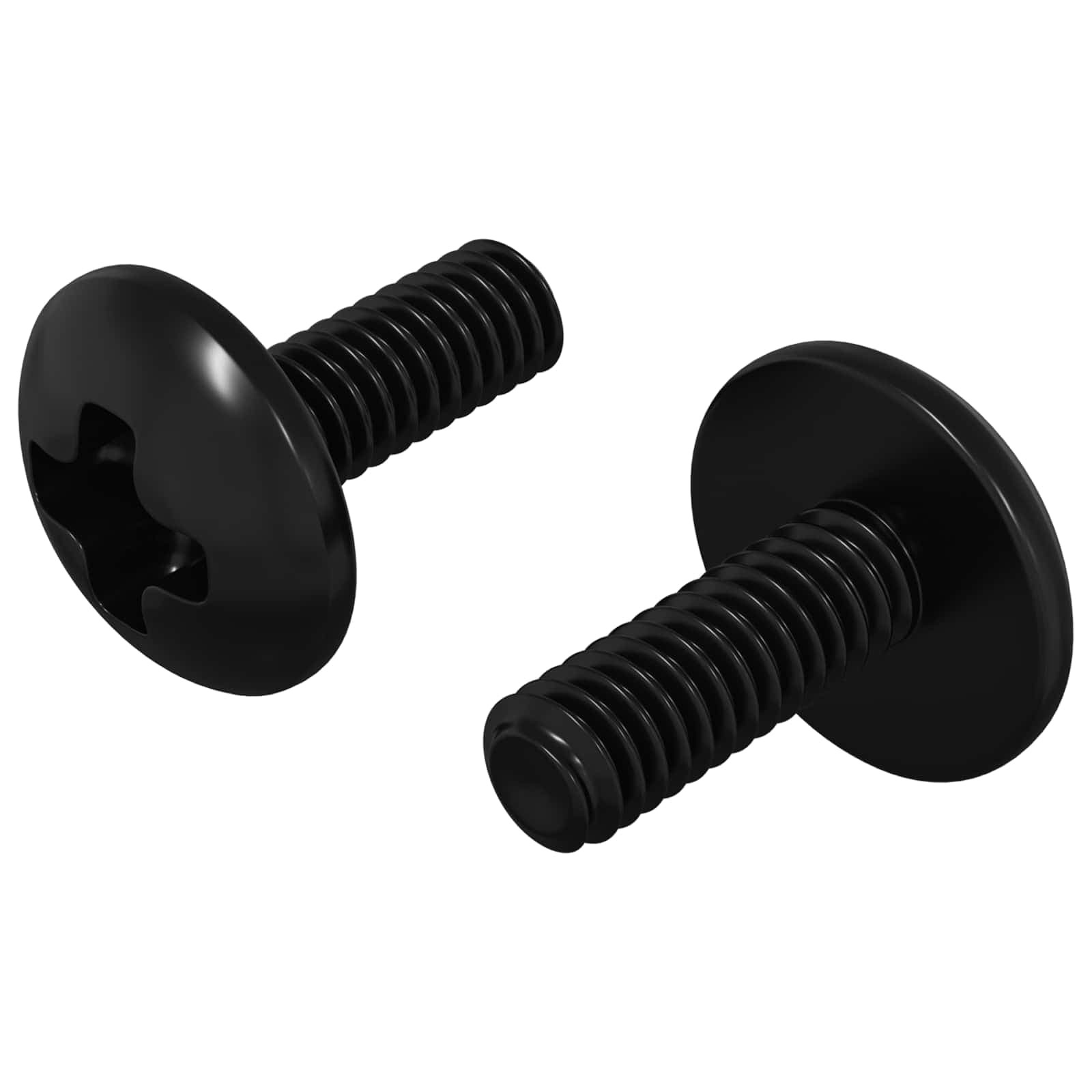 vidaXL Parafusos de Manga 2 pcs Preto M4 x 10 mm Aço