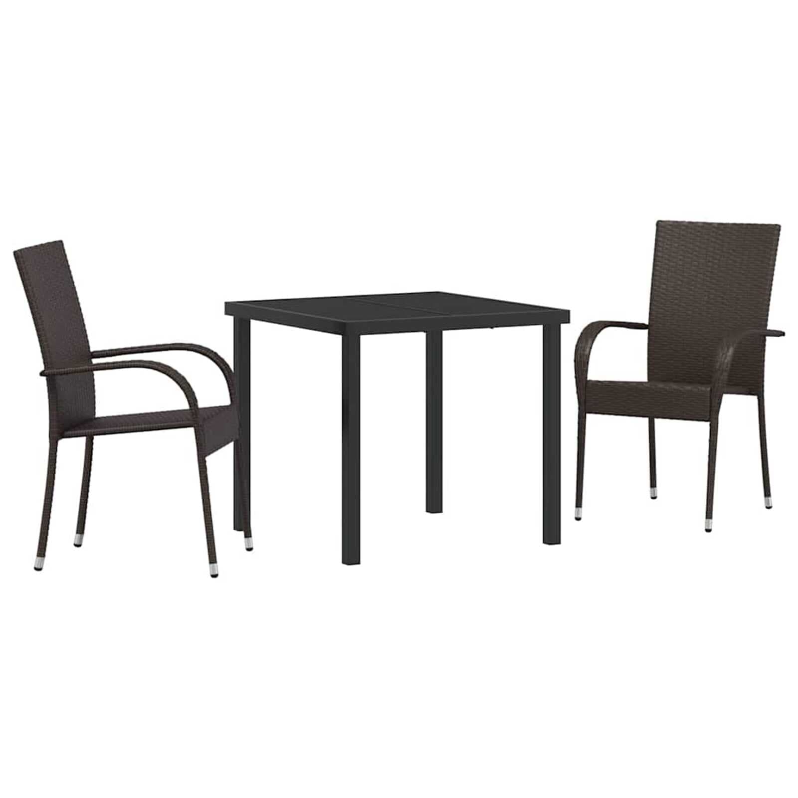 vidaXL Conjunto de Jantar para Jardim 5 pcs Cinzeto Aço revestido a pó