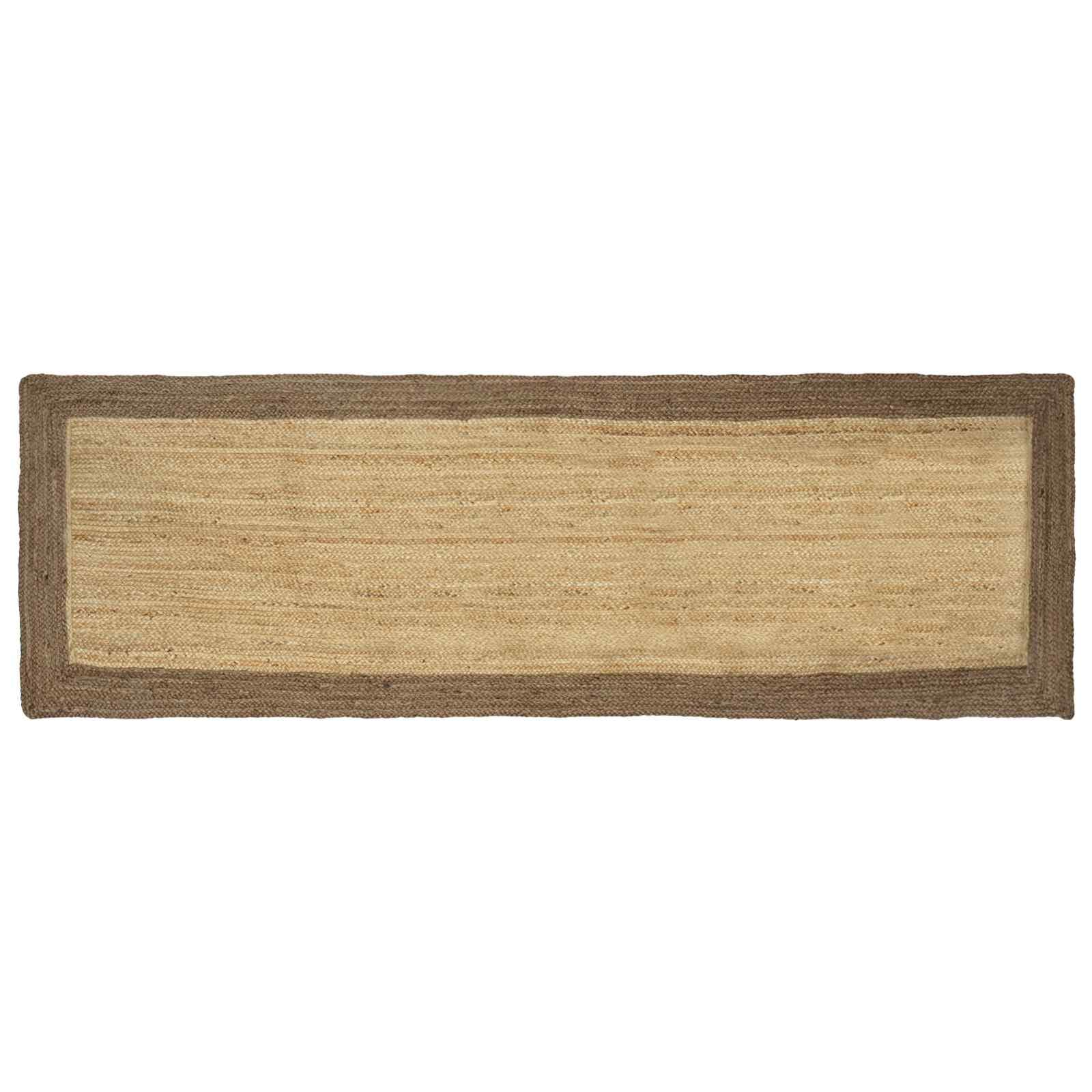 vidaXL Tapetes de área Cinzento 80 x 300 cm Juta