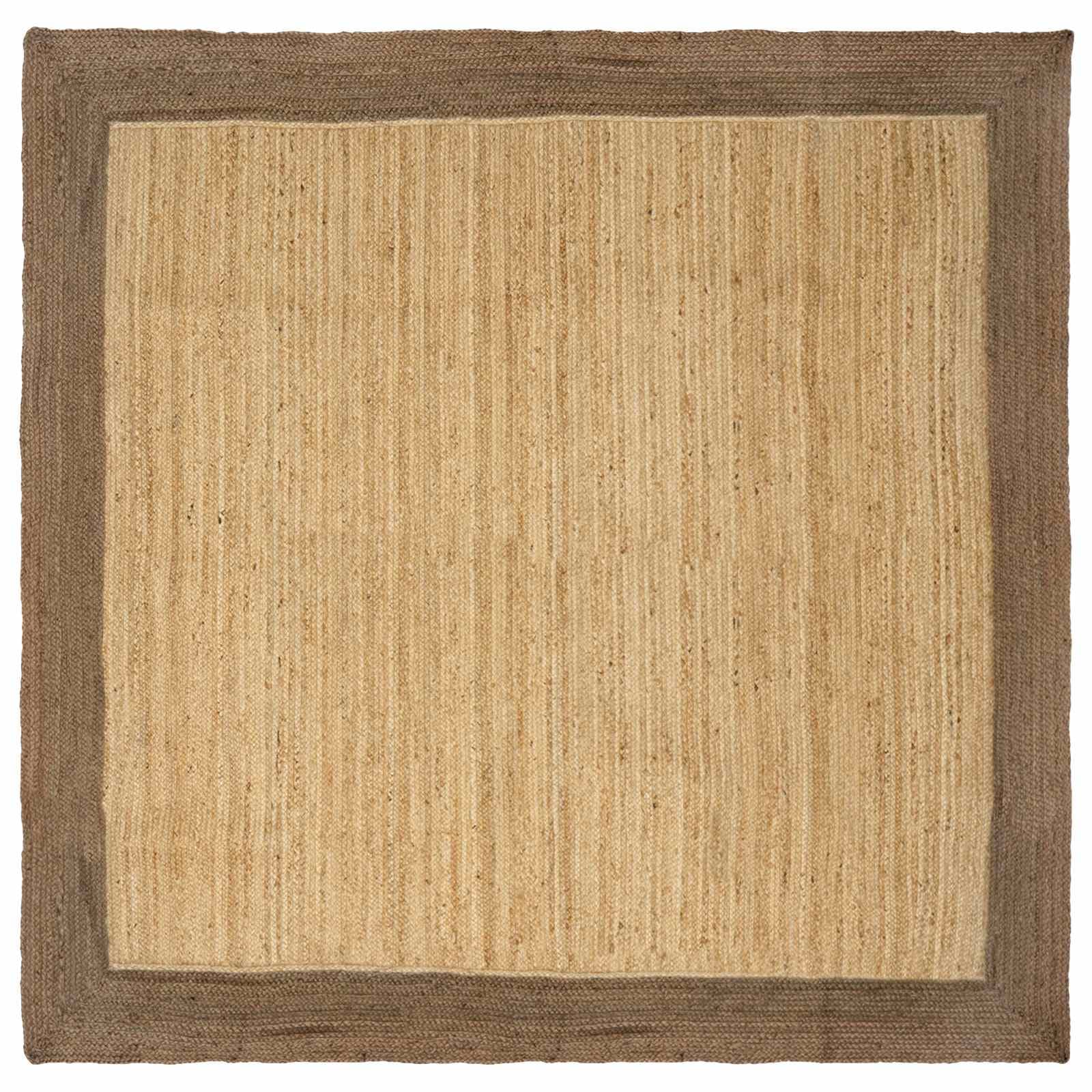 vidaXL Tapetes de área Cinzento 200 x 200 cm Juta