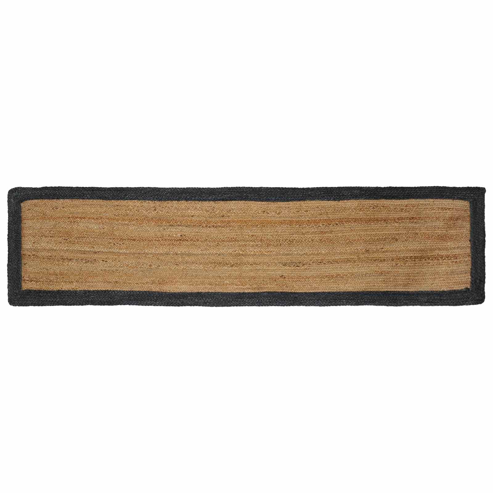 vidaXL Tapetes de área Cinzento-Escuro 60 x 300 cm Juta