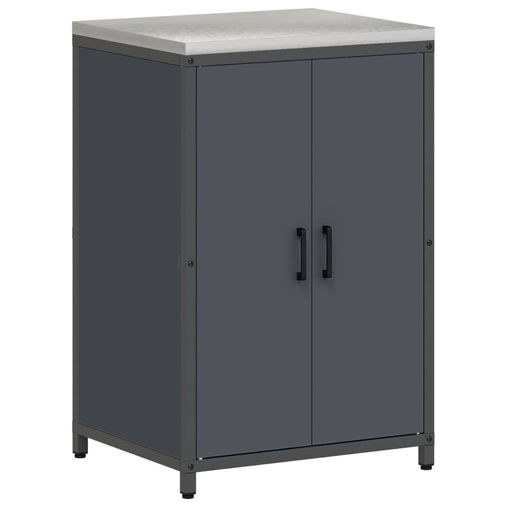 vidaXL Armazenamento de Cozinha HATTEM Antracite 60 x 50 x 92 cm Aço