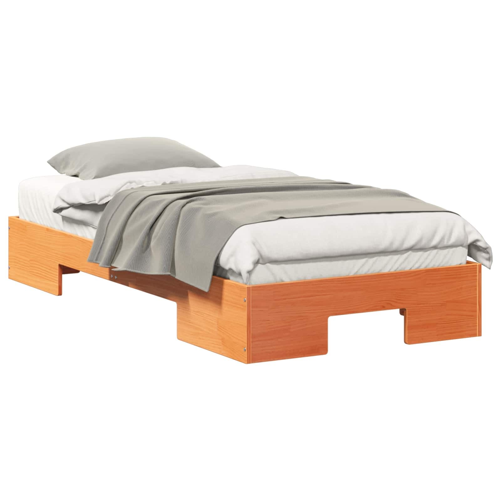 vidaXL Estrutura da Cama Castanho 100 x 200 cm