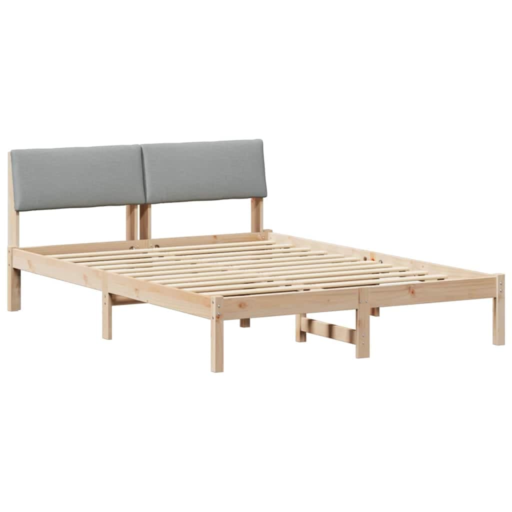 vidaXL Estrutura da cama Marrom e cinza claro 150 x 200 cm