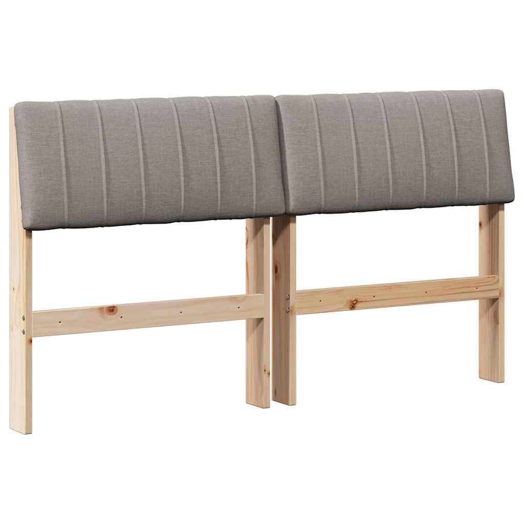vidaXL Cabeceira estofada Cinzento-acastanhado 135 cm