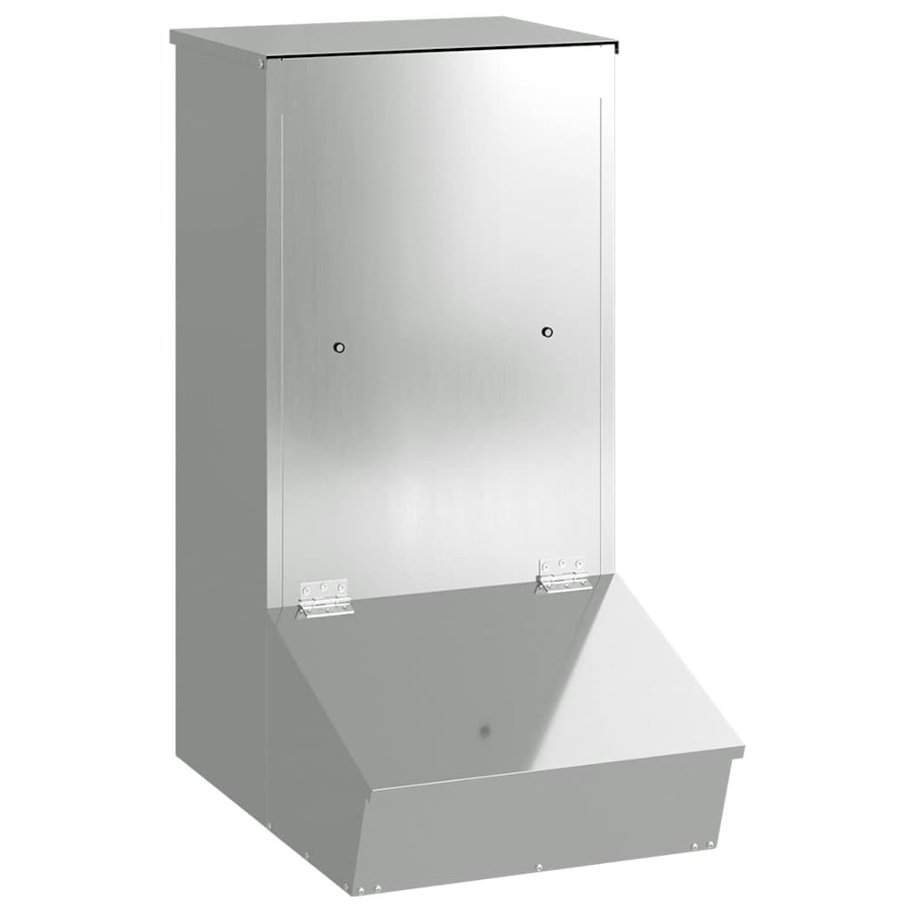 vidaXL Comedouro para Porcos Prateado 55 x 38 x 76 cm Aço Galvanizado