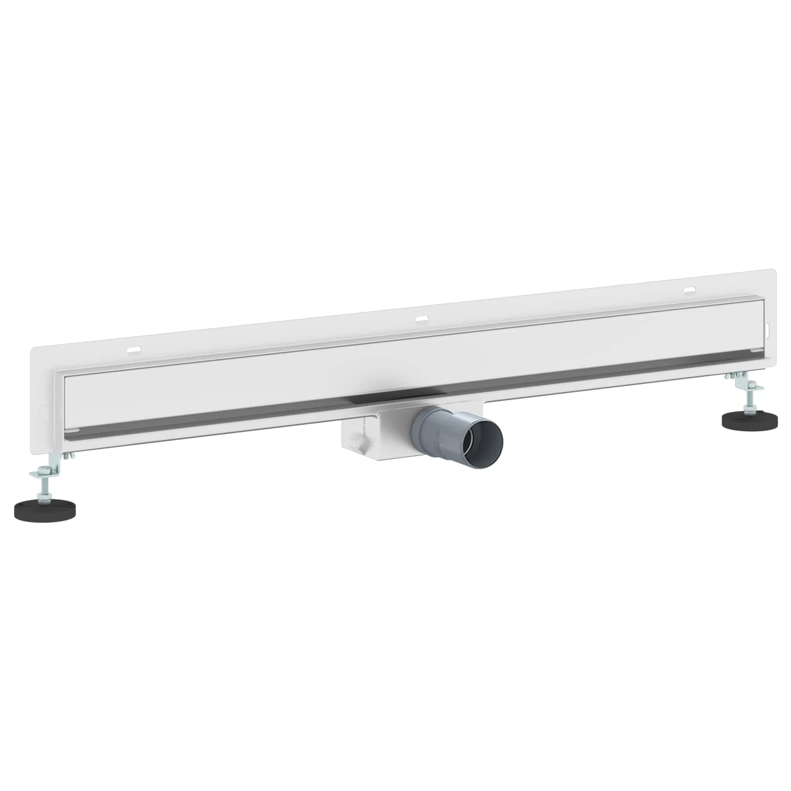 vidaXL Dreno de Chuveiro Montado na Parede Prateado 80 cm