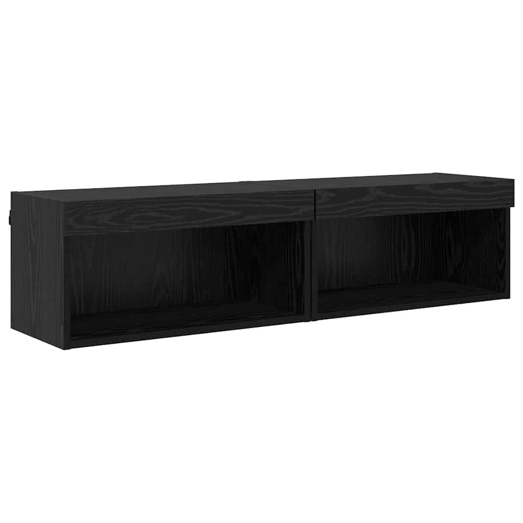 vidaXL Conjunto de Móvel de TV Carvalho Preto Madeira Processada - 36749803