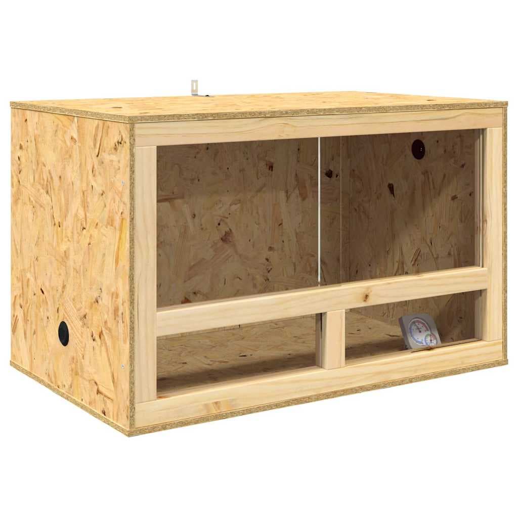 vidaXL Terrário Castanho 80 x 50 x 50 cm OSB