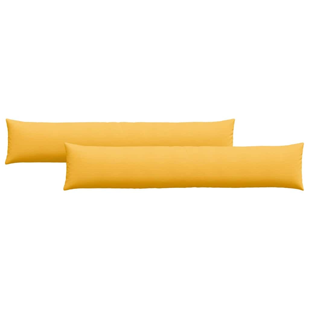 vidaXL Travesseiros de Sofá 2 pcs Amarelo Claro 200 x 40 cm