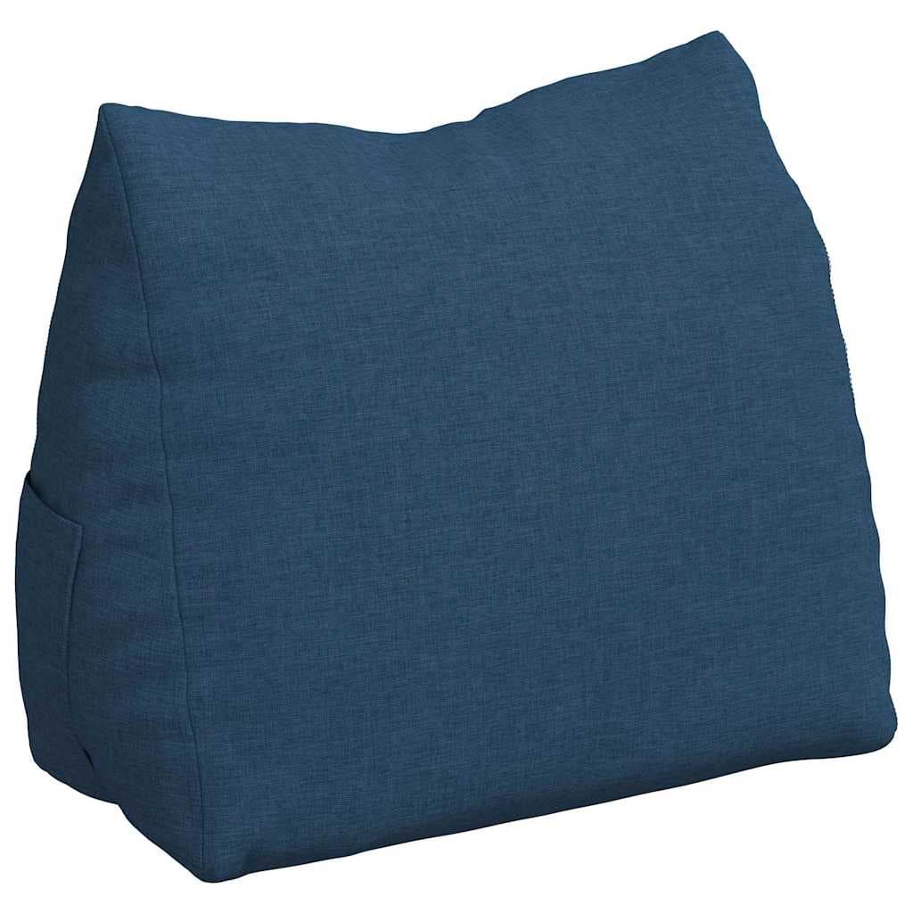vidaXL Travesseiro para Costas Azul 45 X 20 X 35 cm Tecido - 1789735454