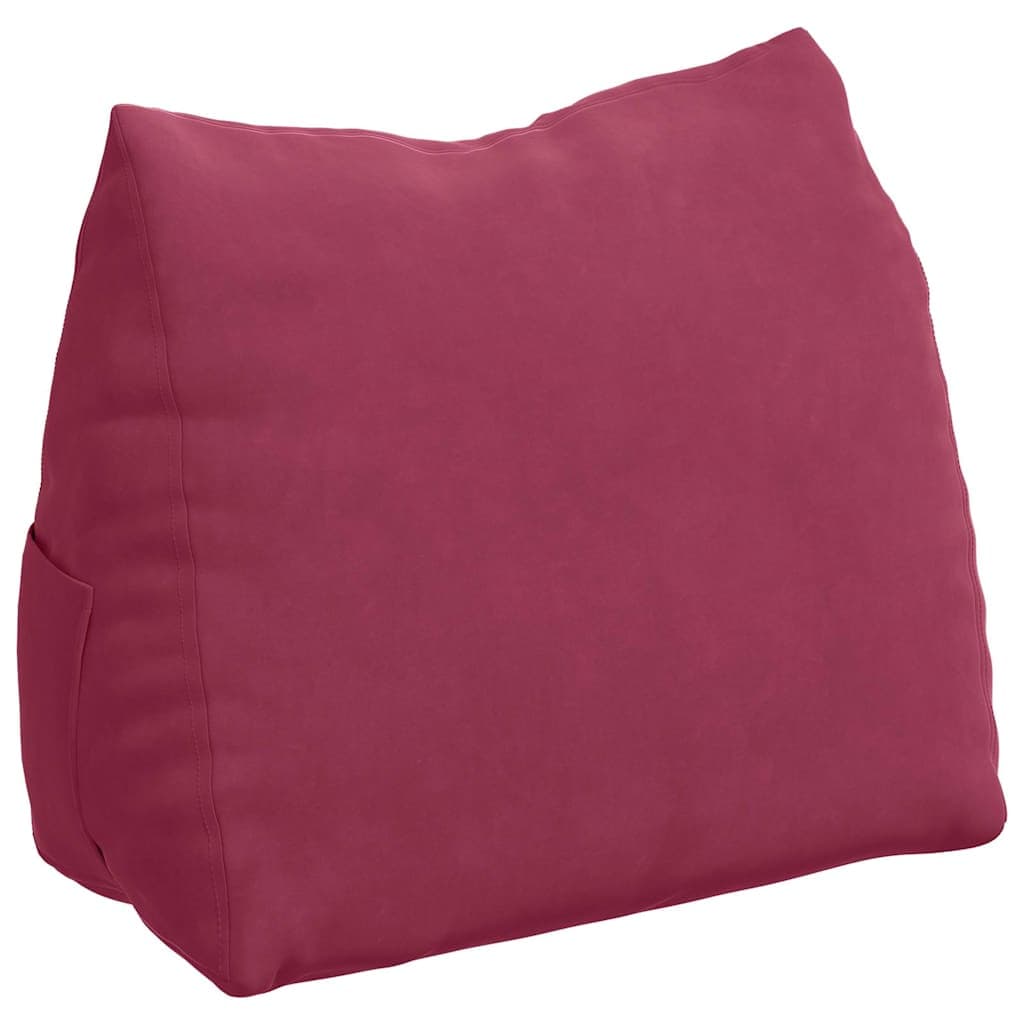 vidaXL Travesseiro para Costas Vinho Vermelho 60 X 20 X 50 cm - 2546509472