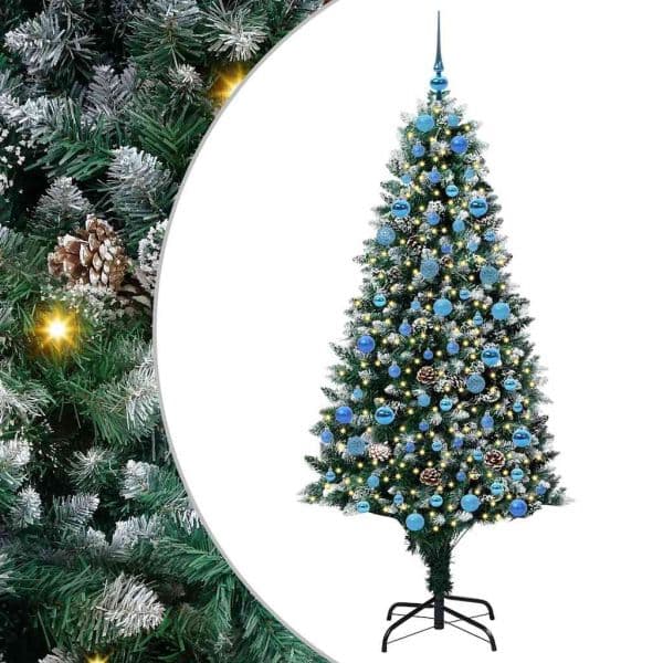 vidaXL Árvore de Natal Artificial Verde 180 cm Pvc, Aço e Plástico - 3326782374