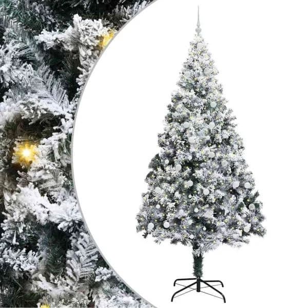 vidaXL Árvore de Natal Artificial Branco 240 cm Pvc, Aço e Plástico - 2743679396