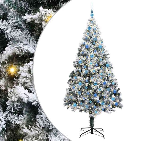 vidaXL Árvore de Natal Artificial Branco 240 cm Pvc, Aço e Plástico - 2766470589