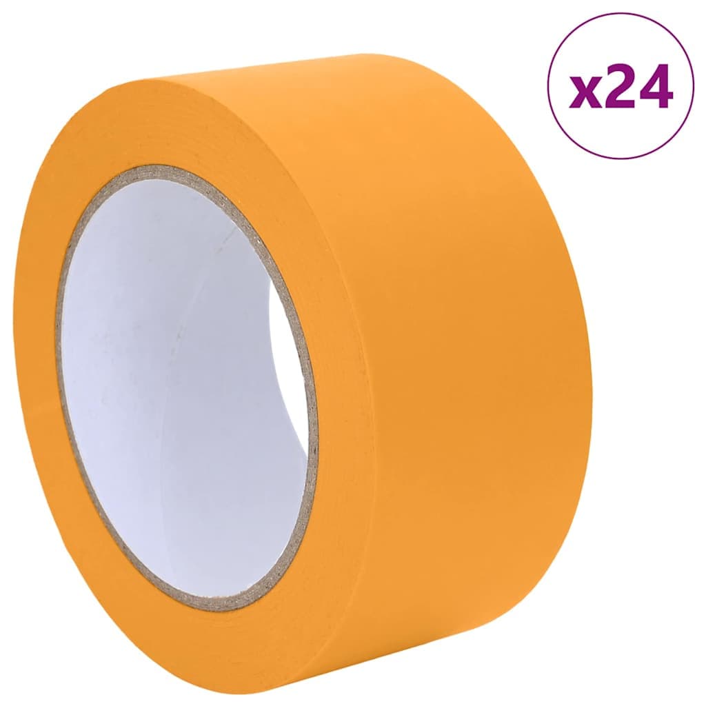 vidaXL Fitas de Máscara para Pintores 24 pcs Amarelo 50mm x 50m Papel