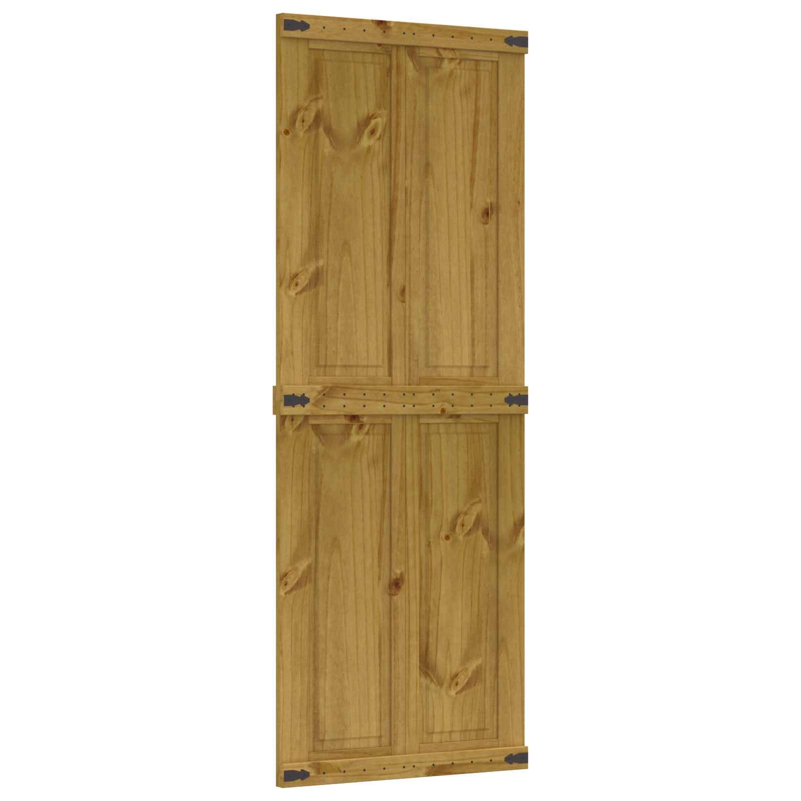 vidaXL Porta de celeiro Corona Castanho Mel 70 x 210 cm