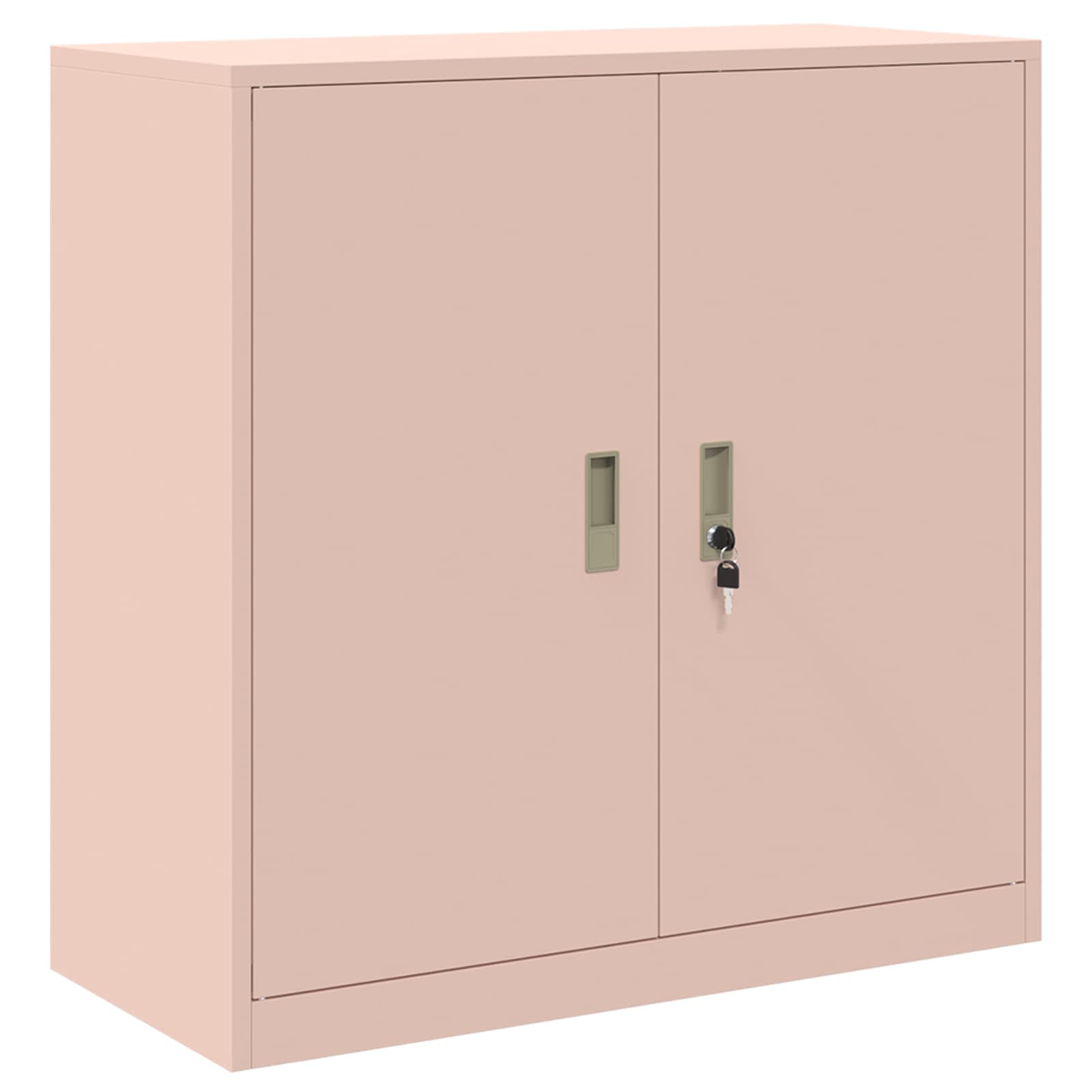 vidaXL Armário de arrumação Rosa 90 x 40 x 90 cm Aço