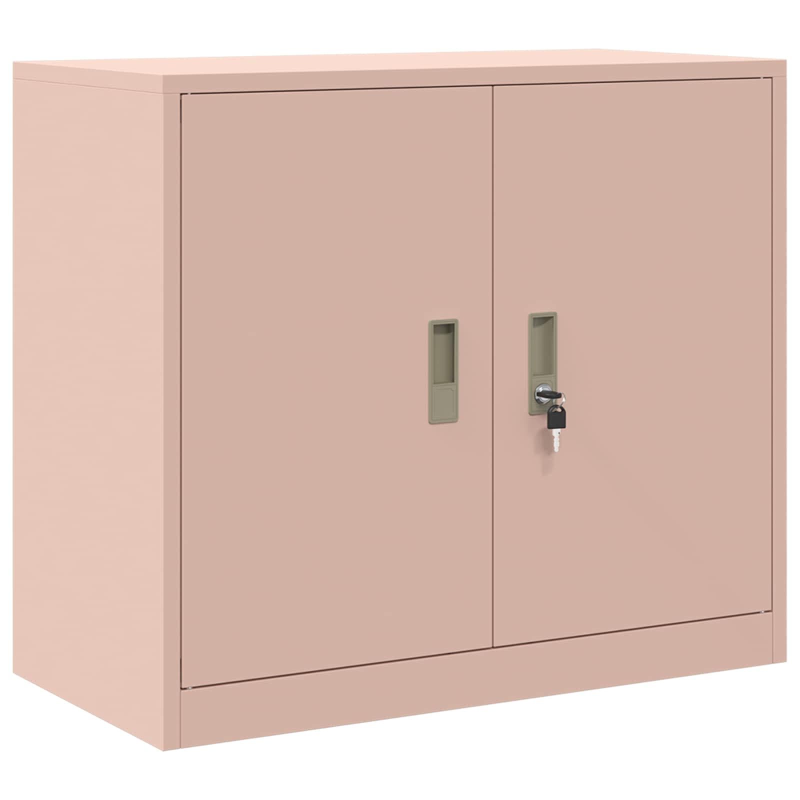 vidaXL Armário de arrumação Rosa 80 x 40 x 70 cm Aço