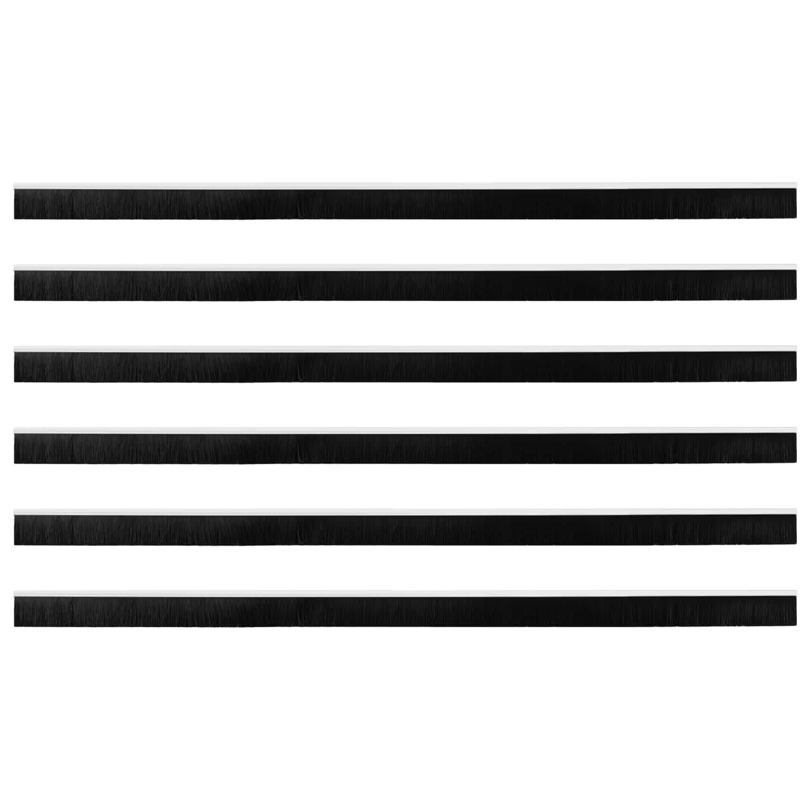 vidaXL Selos de Escovas para Porta Auto-adesivos 6 pcs Branco 100 cm