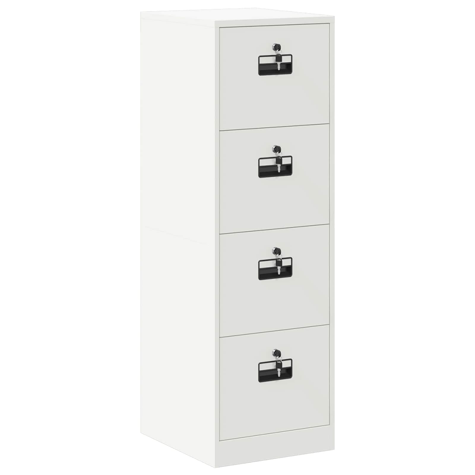vidaXL Armário de Arquivo com gaveta 2 pcs Branco 44 x 50 x 139 cm