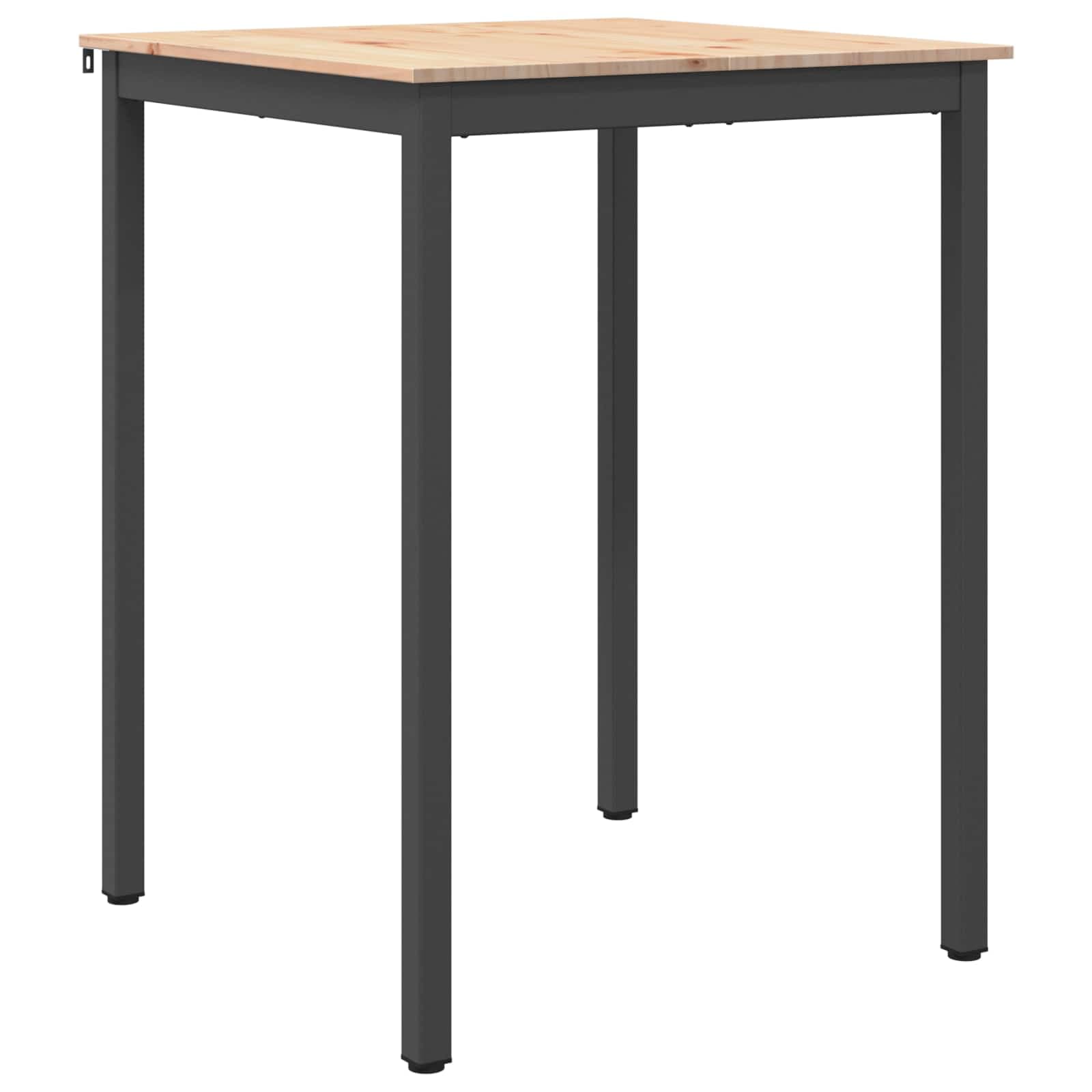 vidaXL Mesa de bar Natural 80 x 80 x 105 cm Madeira de Pinheiro Sólida