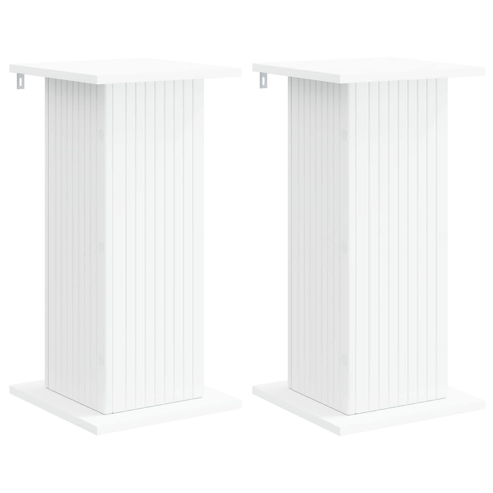 vidaXL Suporte para Plantas 2 pcs Branco 30,5 x 30 x 60,5 cm