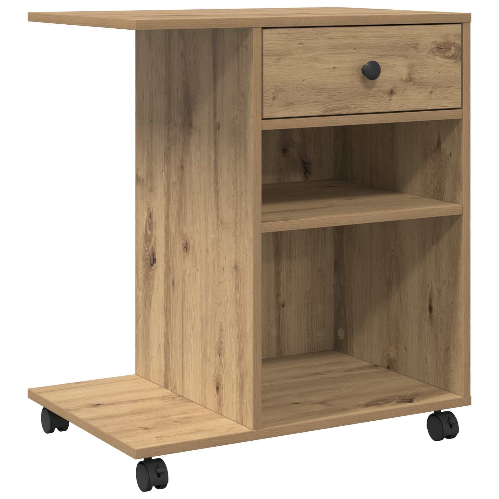 vidaXL Suporte para Impressora Carvalho Artesanal 60 x 40 x 68.5 cm