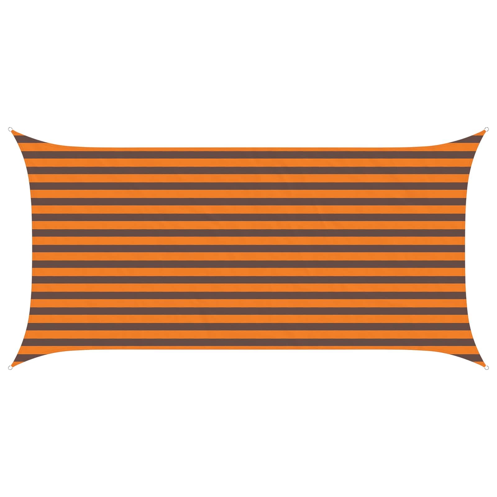 vidaXL Vela de sombra solar Laranja e Marrom 4 x 2 m