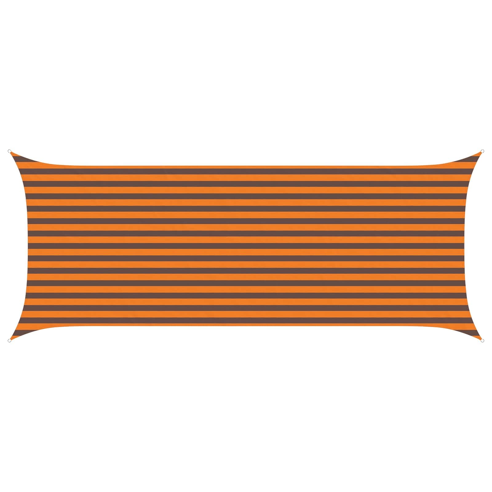 vidaXL Vela de sombra solar Laranja e Marrom 5 x 2 m