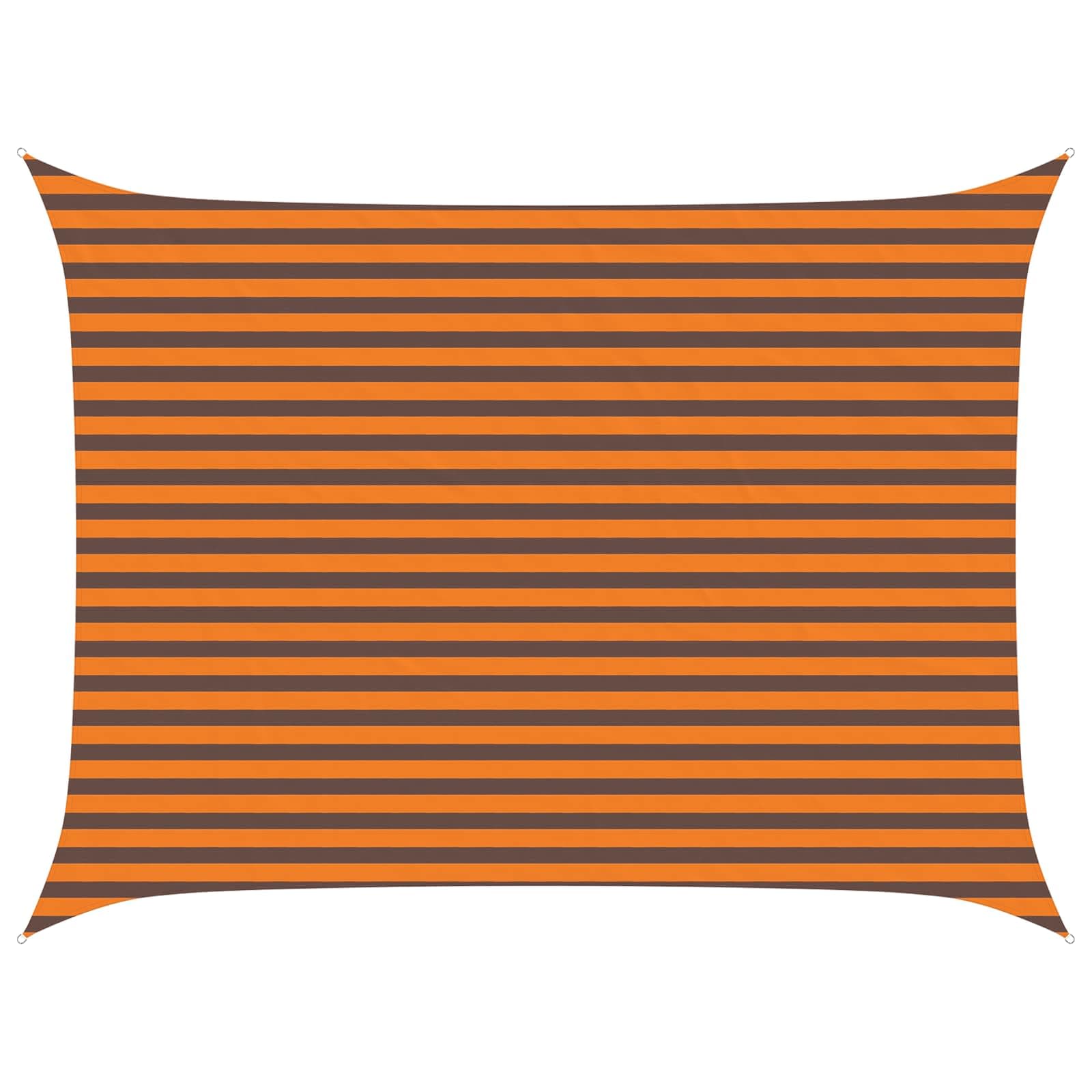 vidaXL Vela de sombra solar Laranja e Marrom 4 × 3 m