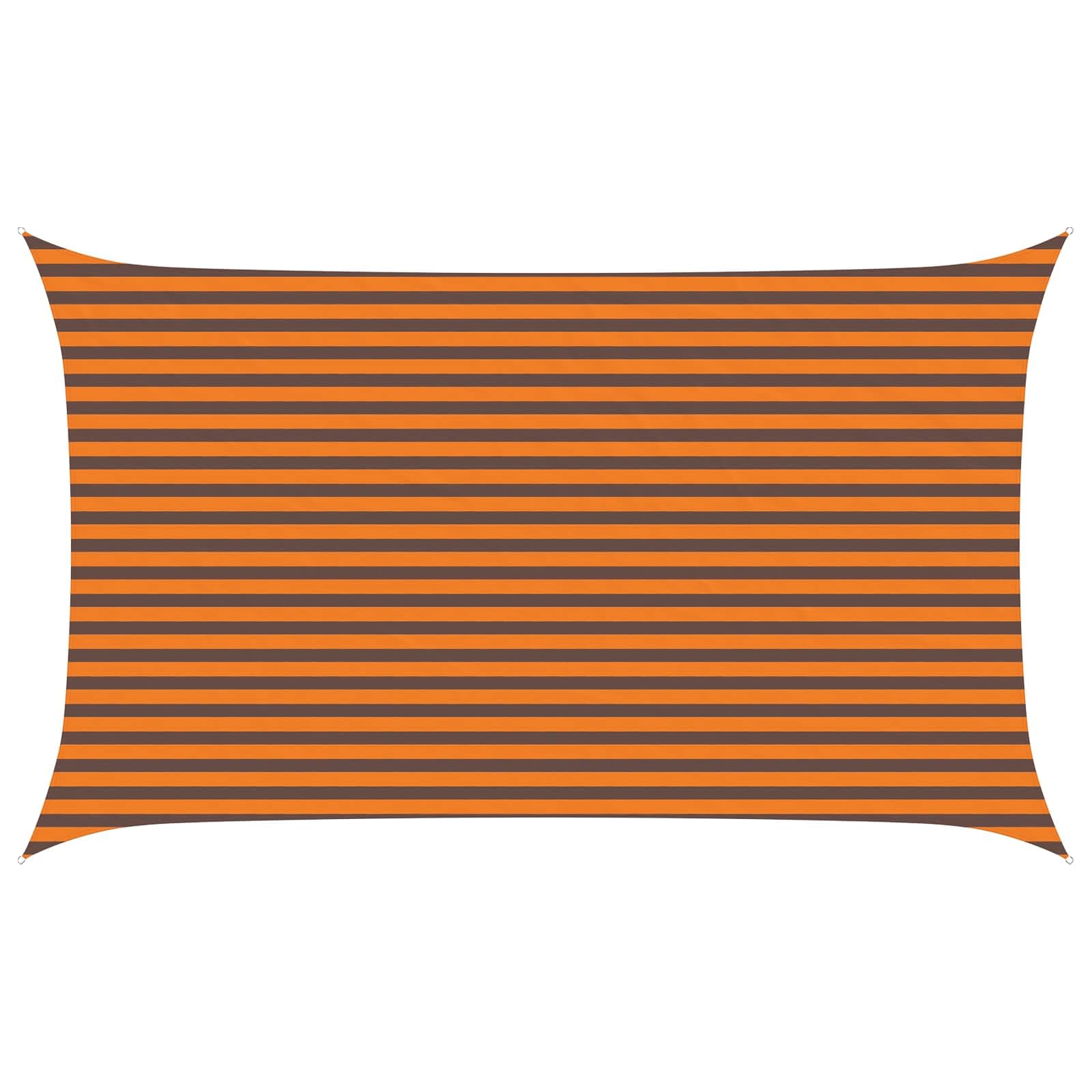 vidaXL Vela de sombra solar Laranja e Marrom 5 x 3 m