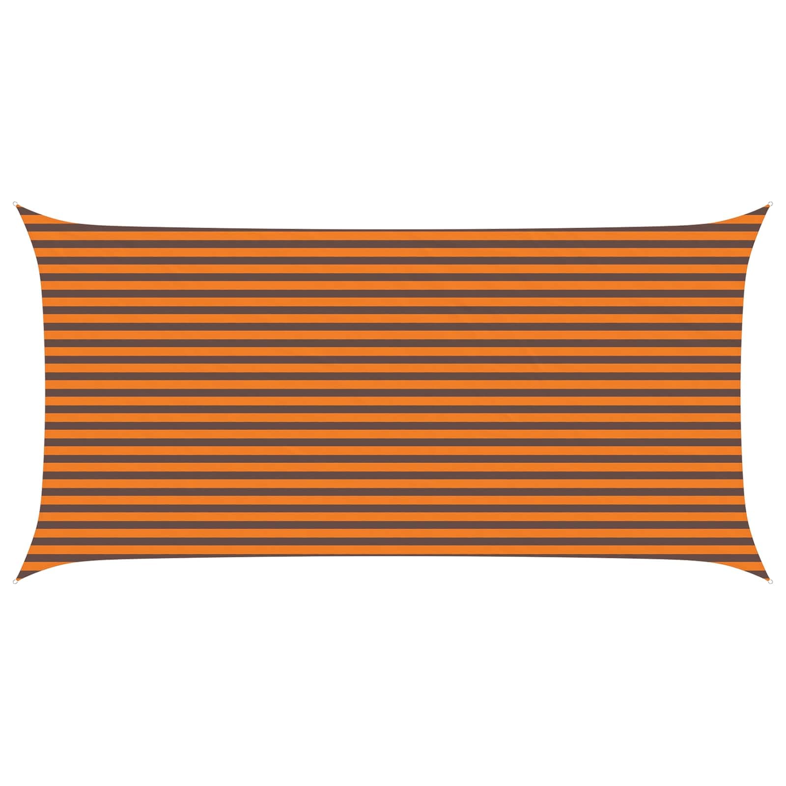 vidaXL Vela de sombra solar Laranja e Marrom 6 x 3 m