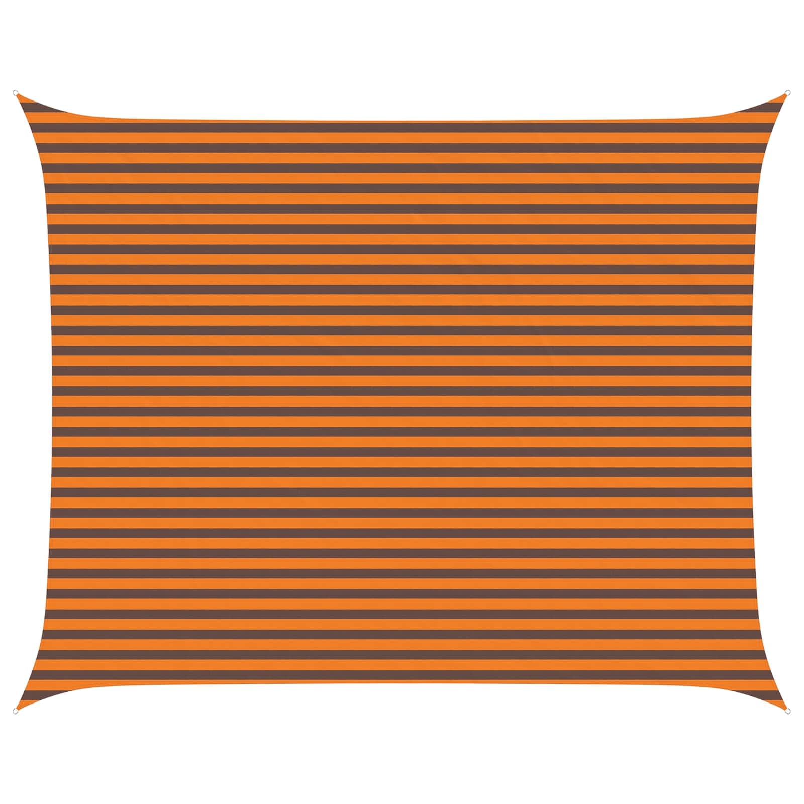 vidaXL Vela de sombra solar Laranja e Marrom 5 x 4 m