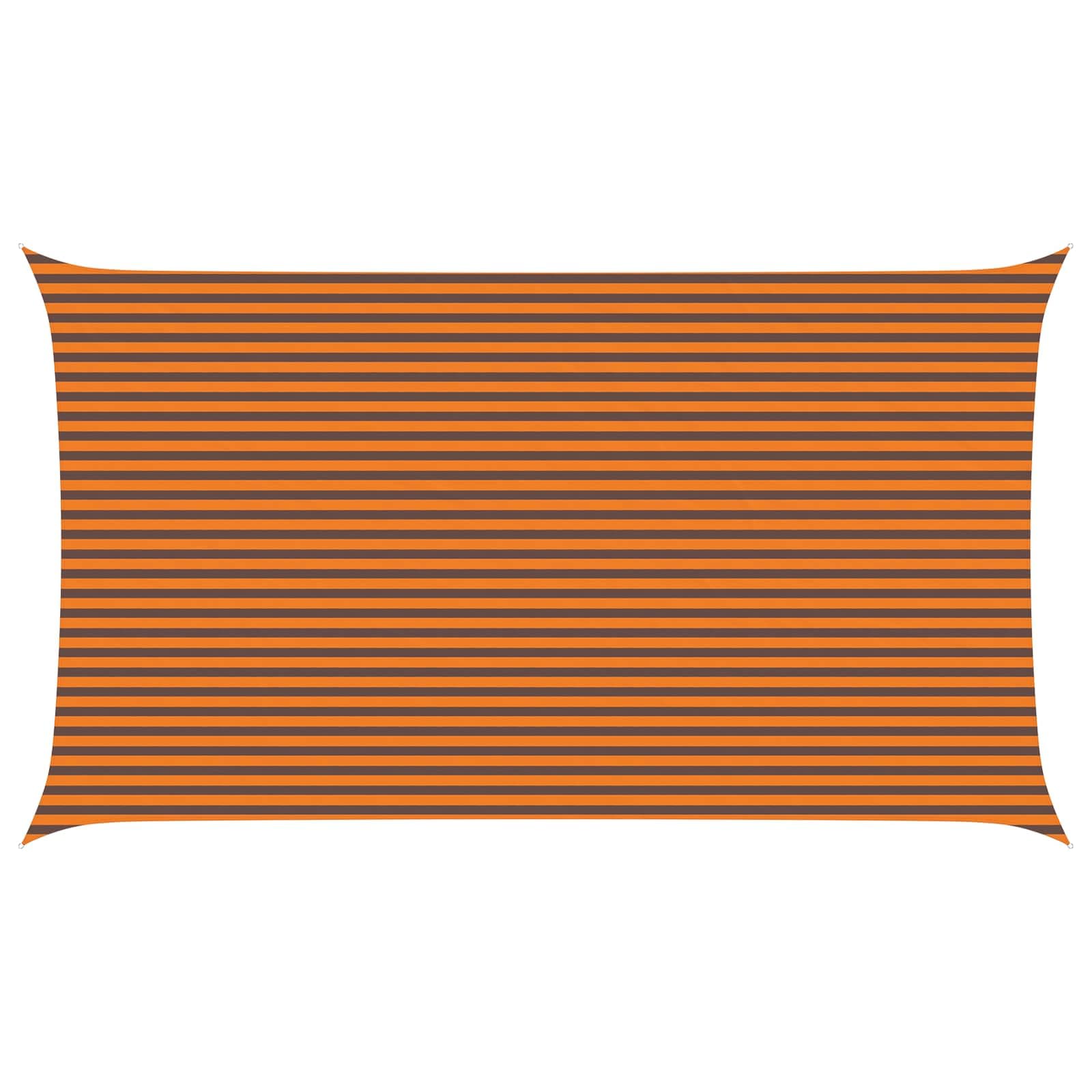 vidaXL Vela de sombra solar Laranja e Marrom 7 x 4 m