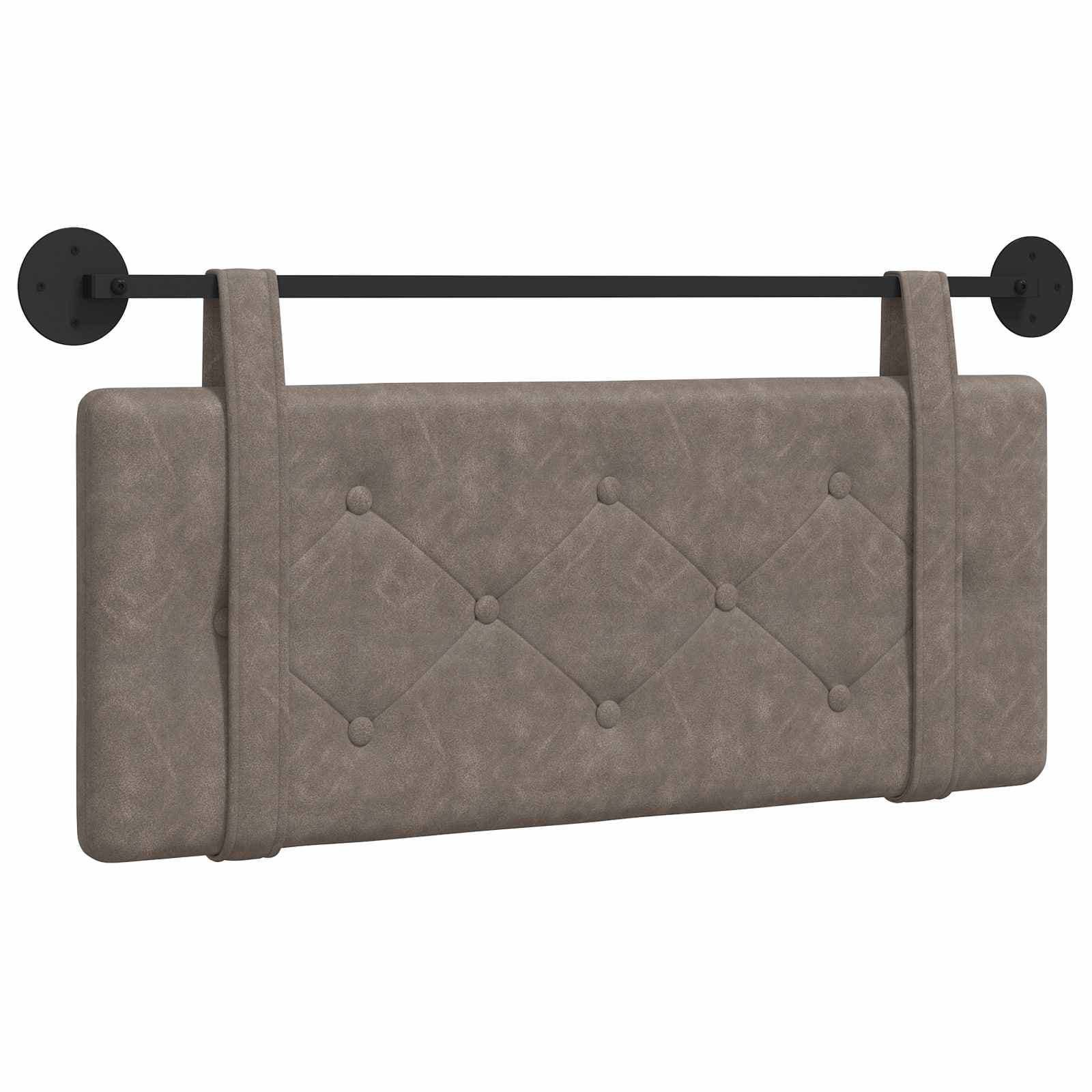 vidaXL Cabeceira suspensa Cinzento PU Antigo