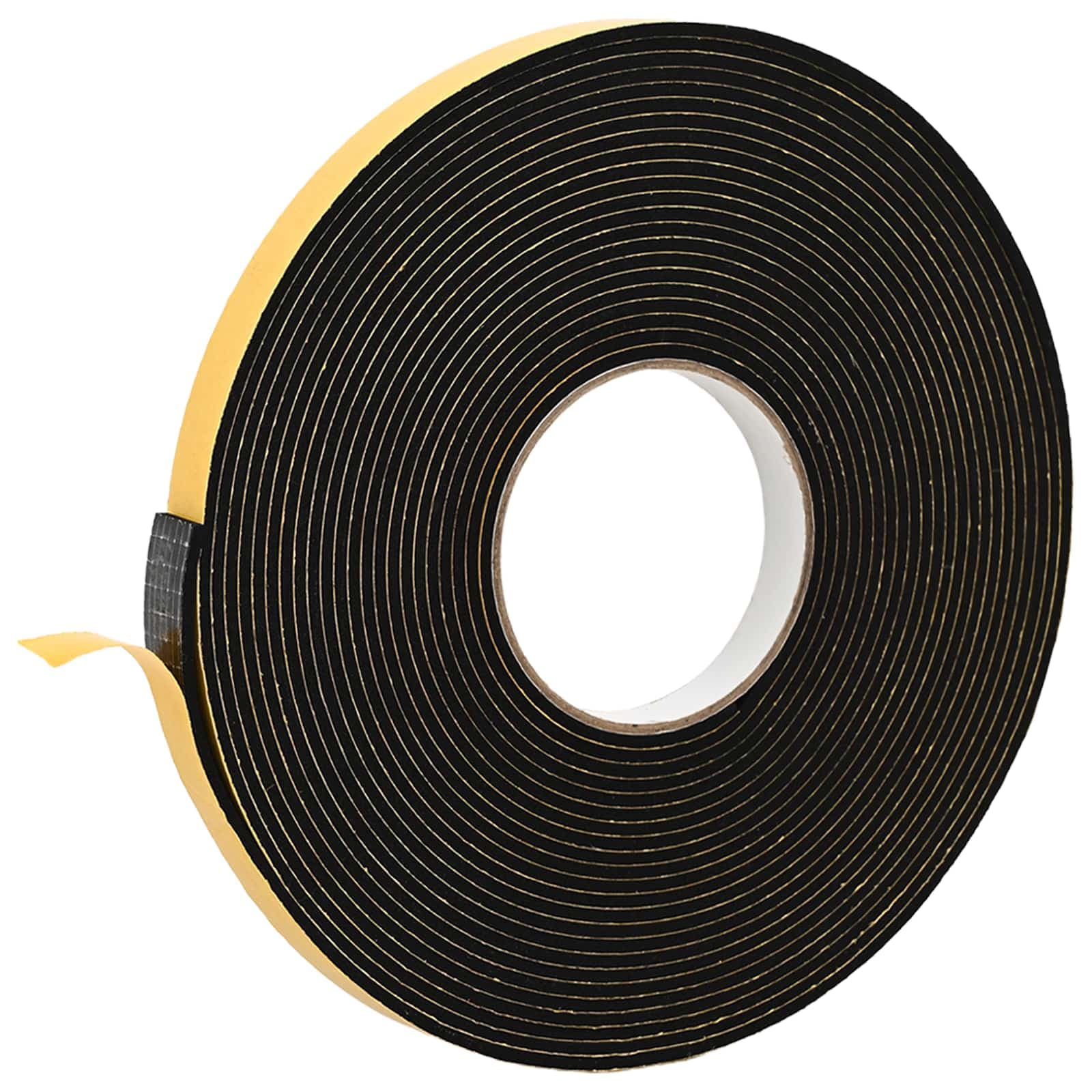 vidaXL Fita de espuma autoadesiva 10 pcs Preto 15mm x 10m Espuma CR