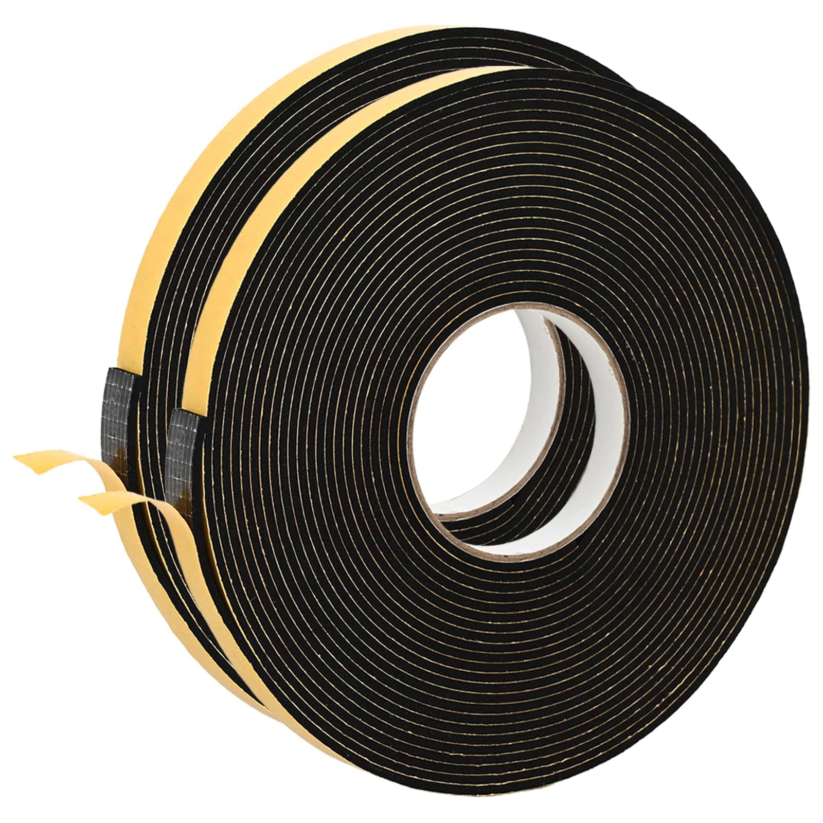 vidaXL Fita de espuma autoadesiva 2 pcs Preto 15mm x 10m Espuma CR