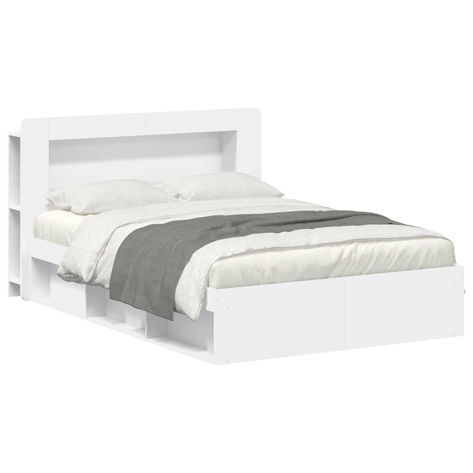 vidaXL Estrutura de Cama com Armazenamento Branco 160 x 200 cm