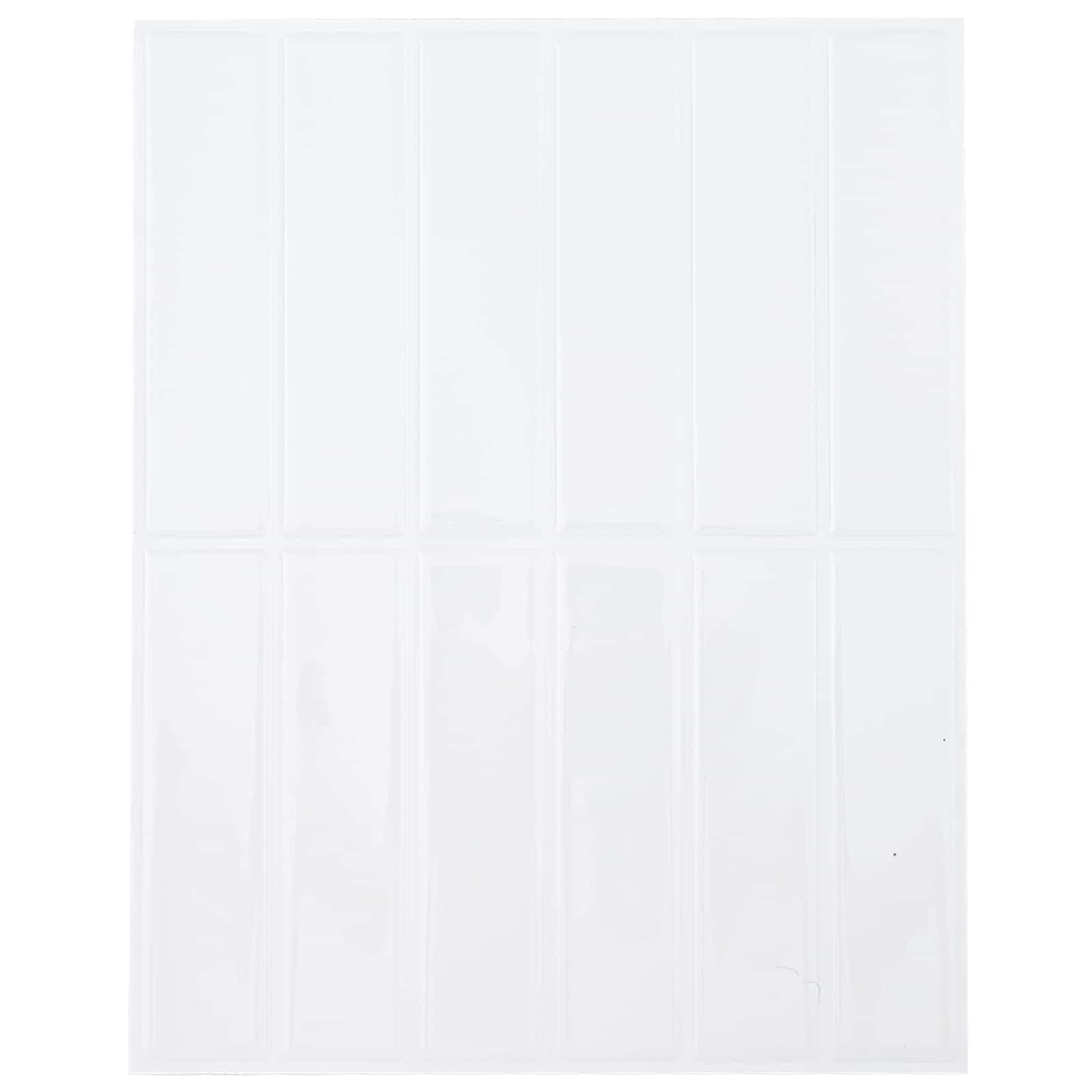 vidaXL Azulejo Retangular 10 pcs Branco 29 x 23 x 0,08 cm